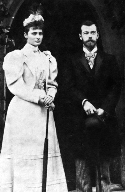 Tsarina Alexandra Feodorovna og tsar Nicholas II av Russland, ca 1900. av Unbekannt