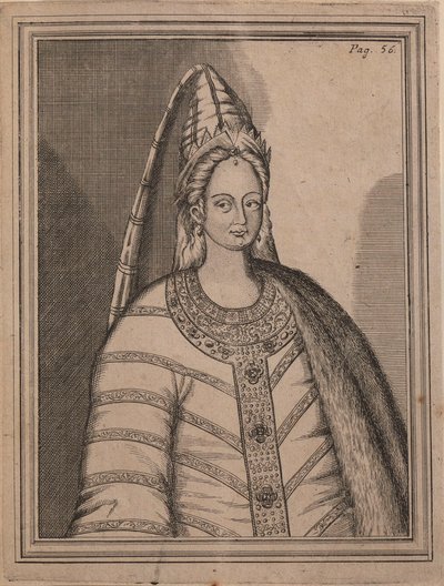 Tsarina Irina Godunova 1557-1603, kona til tsar Feodor I av Russland. av Unbekannt