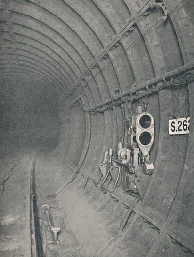 Tunnelsignal og automatisk togstopp. London Underground Railways, 1926 av Unbekannt