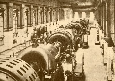 Turbo-generatorer ved Neasden Power House, Metropolitan Railway, 1930. av Unbekannt