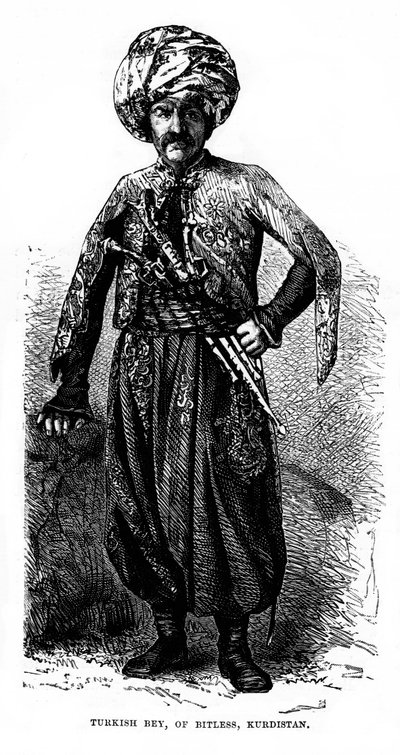 Tyrkisk Bey, fra Bitless, Kurdistan, 1800-tallet av Unbekannt
