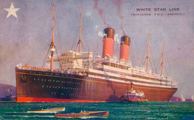 Twin-screw RMS Adriatic of the White Star Line, c1907 av Unbekannt
