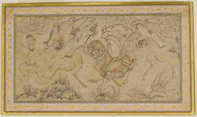 Two Camels Fighting, sent på 1500-tallet - begynnelsen av 1600-tallet. av Unbekannt