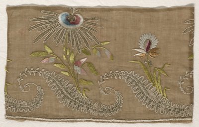 To fragmenter av broderi, 1700-tallet. av Unbekannt