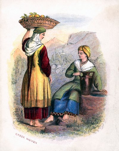 To greske kvinner, c1809 av Unbekannt