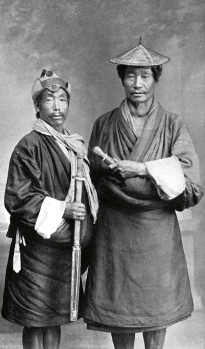 To sikkimesiske menn, c1910 av Unbekannt