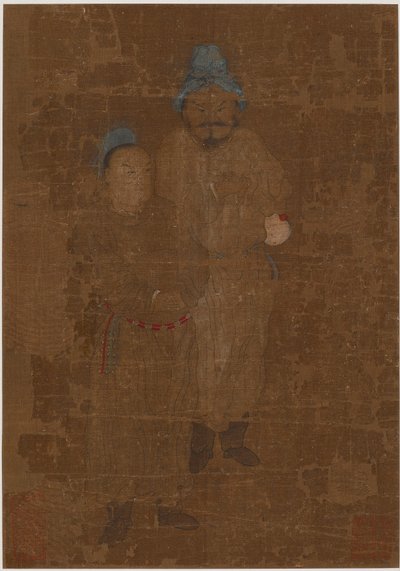 To mannsfigurer, stående, Ming-dynastiet, 1600-tallet. av Unbekannt