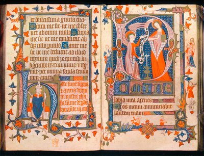 To sider fra A Book of Hours, c1350 av Unbekannt