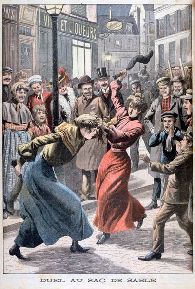 To kvinner som kjemper med sandsekker, 1903 av Unbekannt