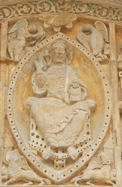 Tympanum. Peterskirken Carennac Frankrike av Unbekannt