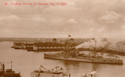 USAs president, Calvin Coolidges ankomst til Havana for Pan American Conference, 15. januar 1928 av Unbekannt