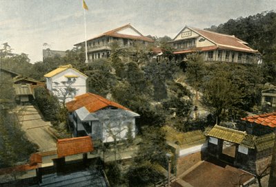 Un Hotel A Kioto, Hotel at Kyoto, 1900. av Unbekannt