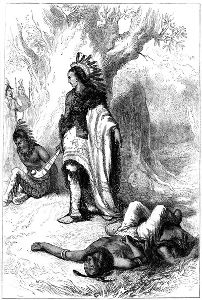 Uncas og Miantonomoh, 1643 c1880 av Unbekannt