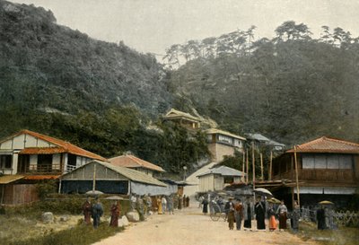 Rue A Nunobiki, P-less Kobe, A lavere d medlem Nunobiki, nær Kobe, 1900. av Unbekannt