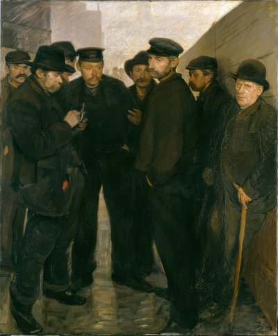 Arbeidsledige (dagarbeidere ved havnen i Hamburg) av Unbekannt