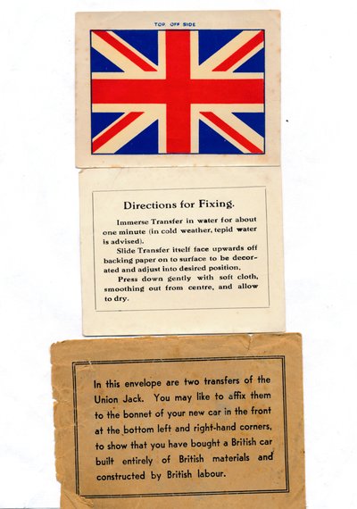 Union Jack-biloverføringer, c1960-tallet av Unbekannt