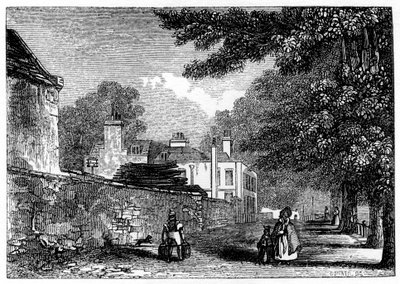 Upper Flask Tavern, Hampstead Heath, residensen til George Steevens, 1840 av Unbekannt