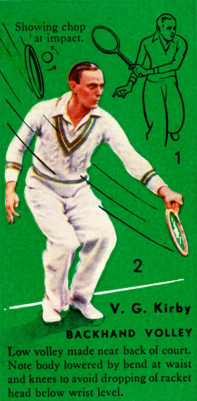 V. G. Kirby - Backhand Volley, c1935. av Unbekannt