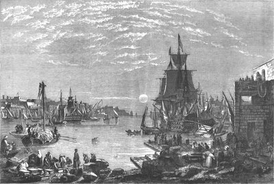 Valetta havn, Malta, c1856 av Unbekannt