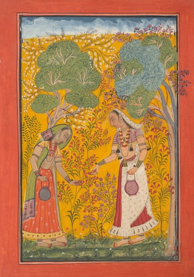 Vasanti Ragini, side fra Ragamala Series Garland of Musical Mods, K.10. av Unbekannt