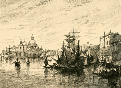 Venezia: Utsikt fra Riva Degli Schiavoni, 1890. av Unbekannt