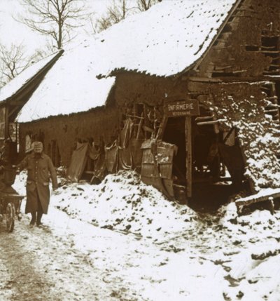 Veterinærstasjon for hester, Calonne, Nord-Frankrike, c1914-c1918 av Unbekannt