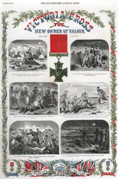 Victoria Cross, britisk pris for tapperhet, 1857 av Unbekannt