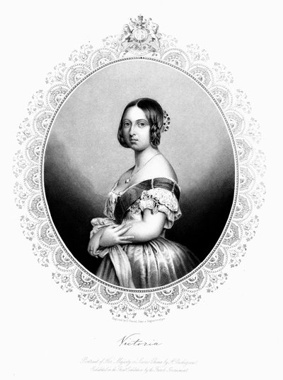 Victoria, dronning av Storbritannia og Irland, c1850 av Unbekannt
