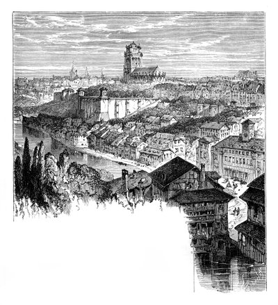 Utsikt i Bern, Sveits, c1888 av Unbekannt