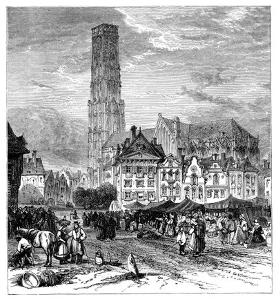 Utsikt i Mechelen, Belgia, 1900 av Unbekannt