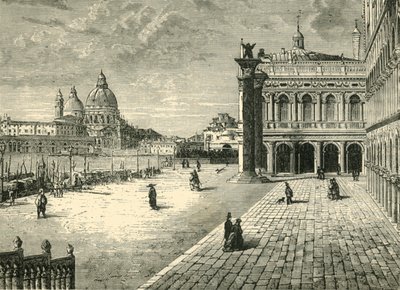 Utsikt i Venezia: The Molo, 1890. av Unbekannt