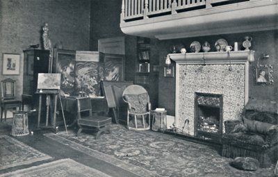 Utsikt i studioet til Sir E. A. Waterlow, R.A., sent på 1800- og begynnelsen av 1900-tallet. av Unbekannt