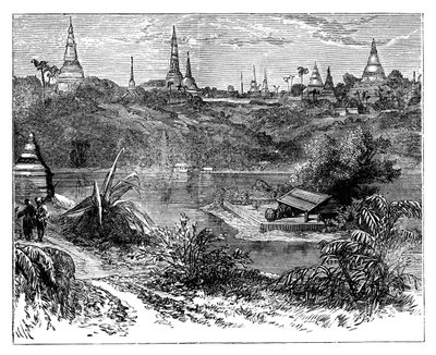 Utsikt nær Rangoon, Burma, c1888 av Unbekannt