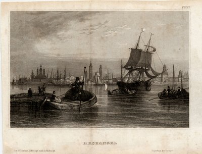 Utsikt over Arkhangelsk, 1833 av Unbekannt