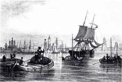 Utsikt over Arkhangelsk, 1835 av Unbekannt