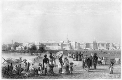Utsikt over Calcutta fra Esplanade, c1860 av Unbekannt