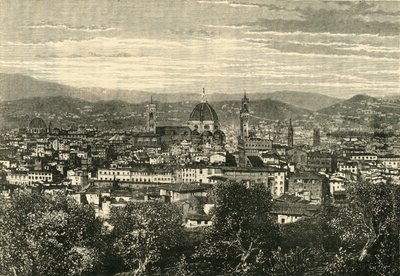 Utsikt over Firenze fra Belvedere, 1890. av Unbekannt