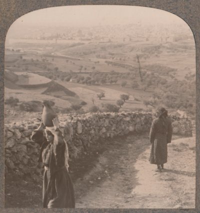 Utsikt over Jerusalem fra Peters House, c1900 av Unbekannt