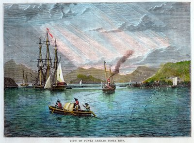 Utsikt over Punta Arenas, Costa Rica, c1880 av Unbekannt