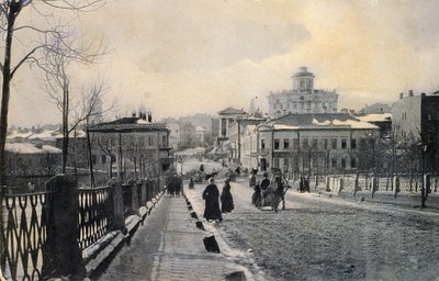 Utsikt over Znamenka Street om vinteren, Moskva, Russland, tidlig på 1900-tallet av Unbekannt