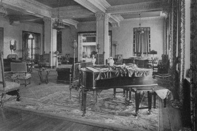 Utsikt over salongen, Gaylord Apartments, Los Angeles, California. 1924 av Unbekannt