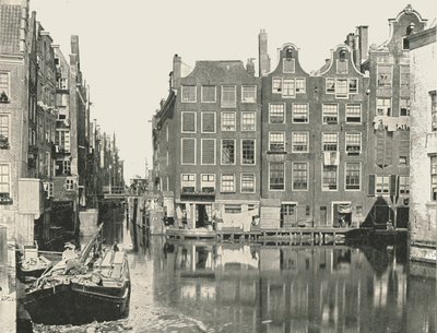 Utsikt over en av hovedkanalene, Amsterdam, Nederland, 1895. av Unbekannt