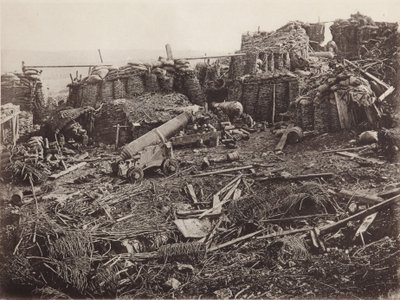 Utsikt over den tredje bastionen i Sevastopol, 1856 av Unbekannt