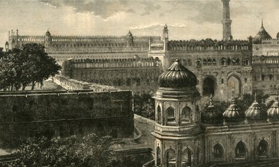 Utsikt over den store Imambara, Lucknow, 1890. av Unbekannt