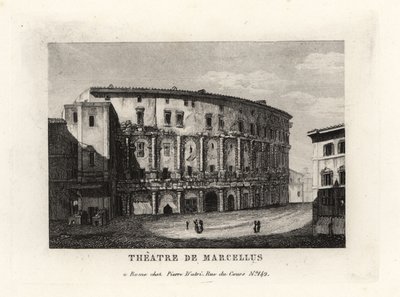Utsikt over Theatre of Marcellus, Roma av Unbekannt