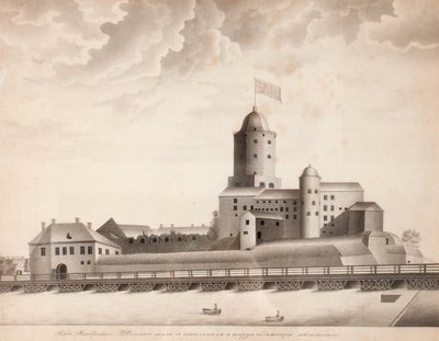 Utsikt over Vyborg slott, ca. 1840 av Unbekannt