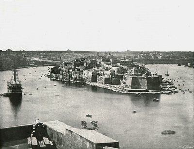Utsikt over havnen, Valletta, Malta, 1895. av Unbekannt