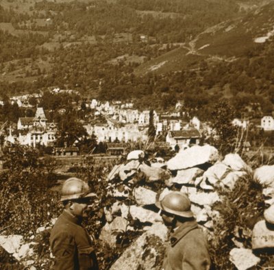 Utsikt over linjene, Metzeral, Nord-Frankrike, c1914-c1918 av Unbekannt