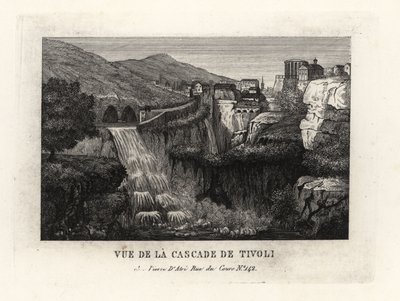 Utsikt over fossene ved Tivoli, Italia, Cascade de Tivoli av Unbekannt
