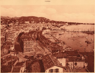 Utsikt tatt fra Mont Chevalier, Cannes, 1930. av Unbekannt